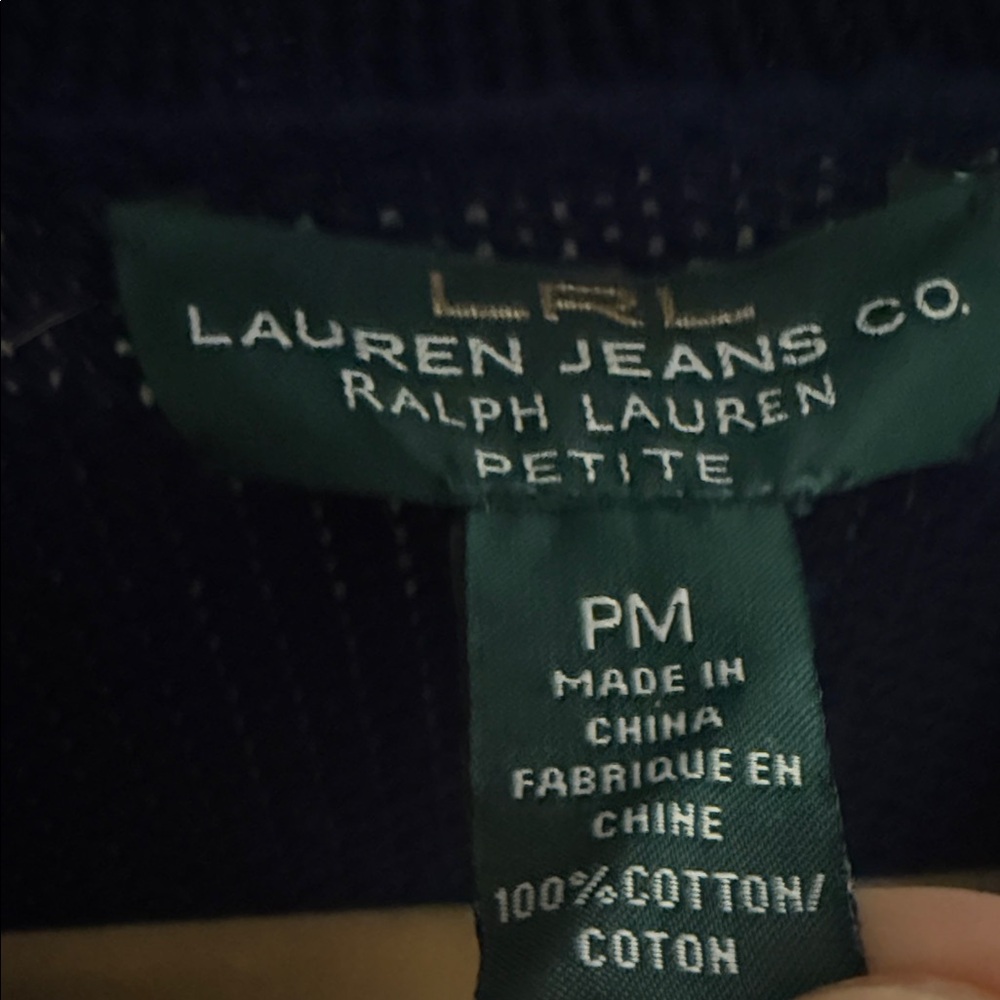 Lauren Ralph Lauren Dark Blue Cardigan- Vintage - Picture 7 of 9
